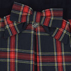 Girls Navy Blue & Red Tartan Dress, 1, hi-res
